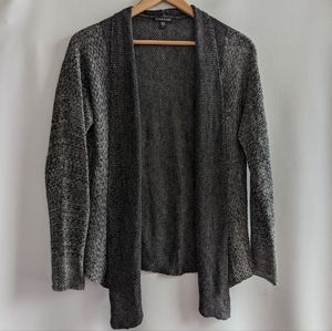 Eileen Fisher Grey Ash Linen Textured Knit Shawl Collar Straight Cardigan - S
